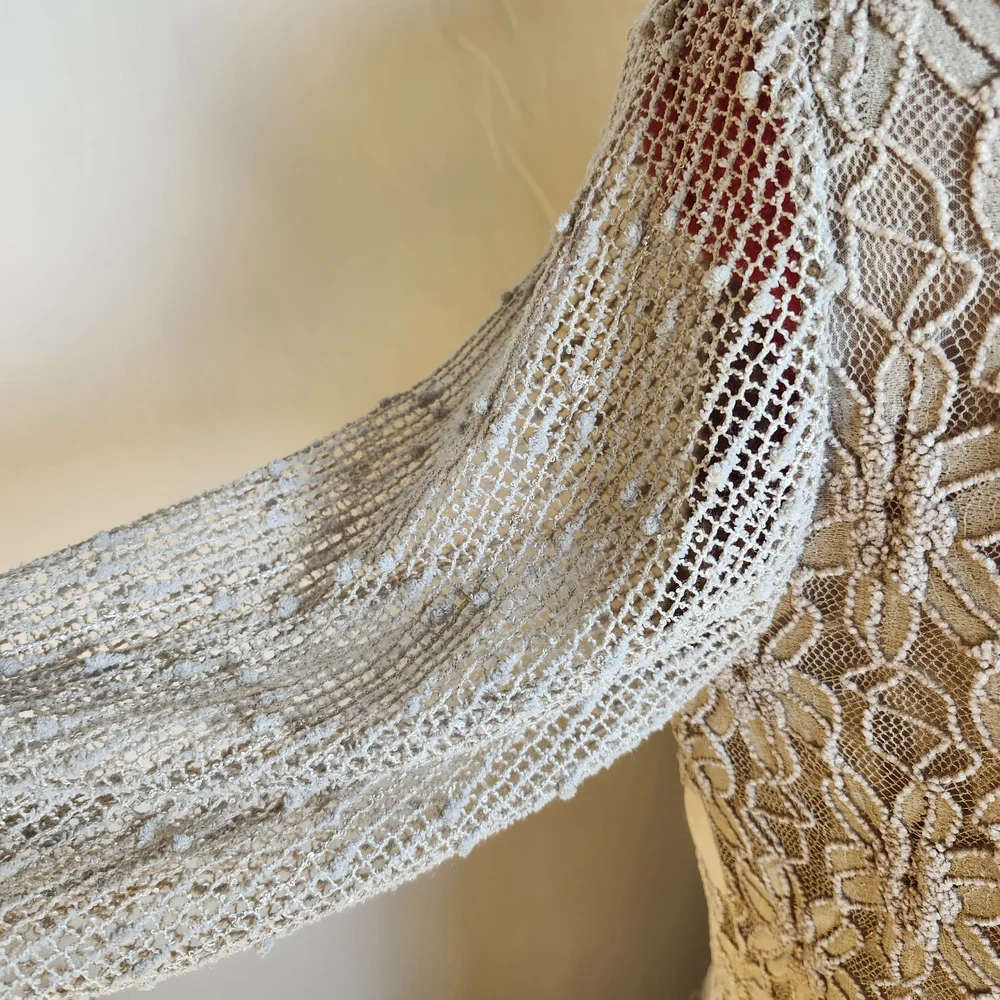 Indigo Soul Beige Long Sleeve Lace Dress - Picture 7 of 8